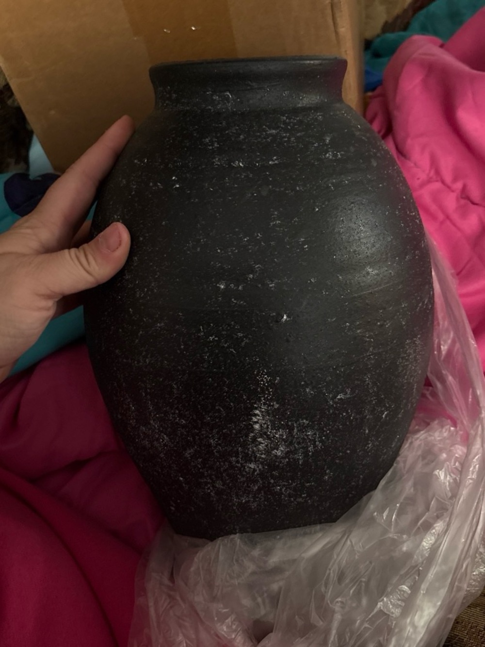 Decorative Black Ceramic Vase - Home Accents